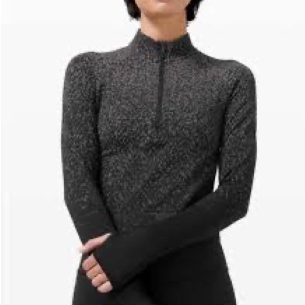 Lululemon Athletica Rest Less Cropped 1/2 Zip Size Small